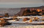 Fim de tarde gelado no Canyonlands National Park, perto de Moab, em Utah, nos Estados Unidos